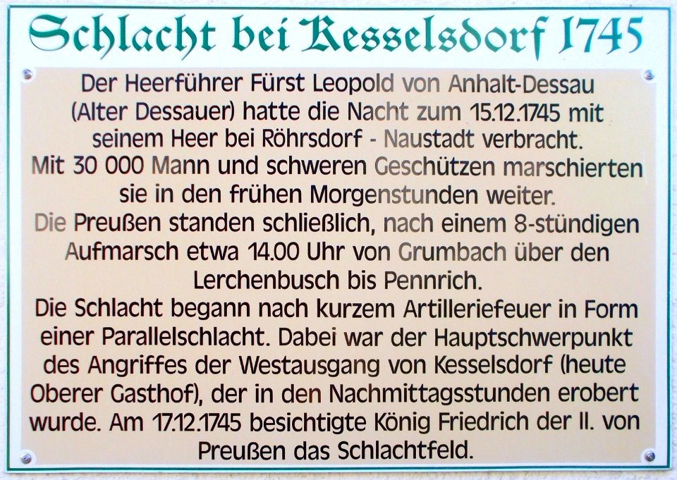 2017_Kesselsdorf_Gedenktafel_Schlacht_1745