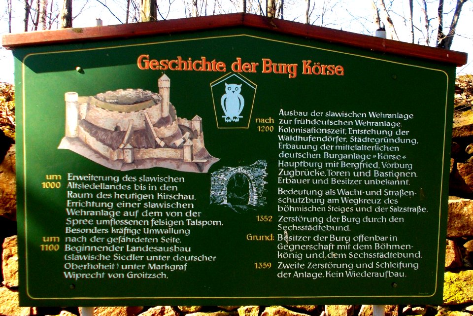 2017_Kirschau_Schild_Burgruine_Körse