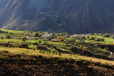In yunnan province in tibetan areas canyon village