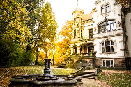 Fountain autumn architecture