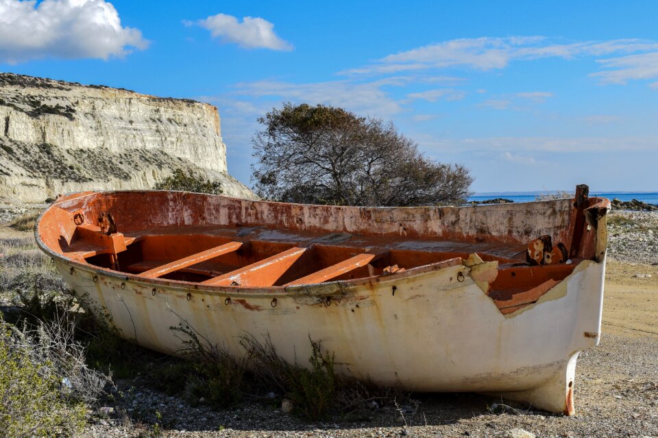 Abandoned broken beach