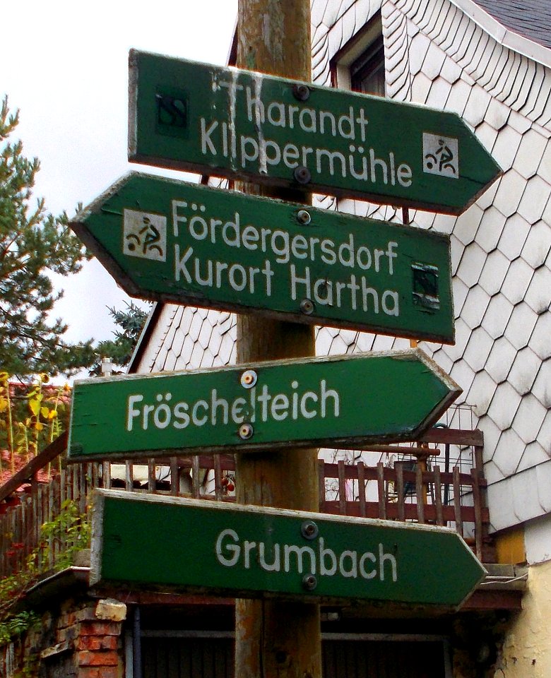 2017_Tharandt_Wanderwegweiser_Gartenstraße