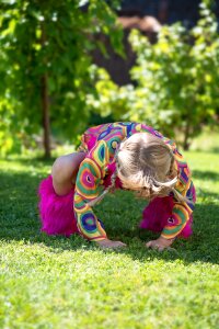 Girl blond colorful