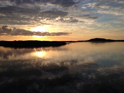 Norway sun at midnight photo