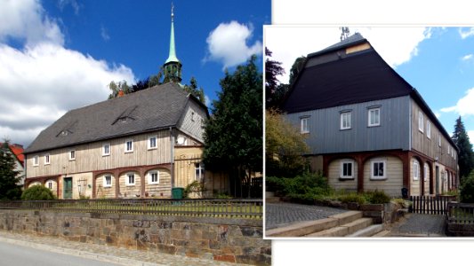 2017_Wilthen_historisches_Umgebindehaus_nahe_der_Kirche