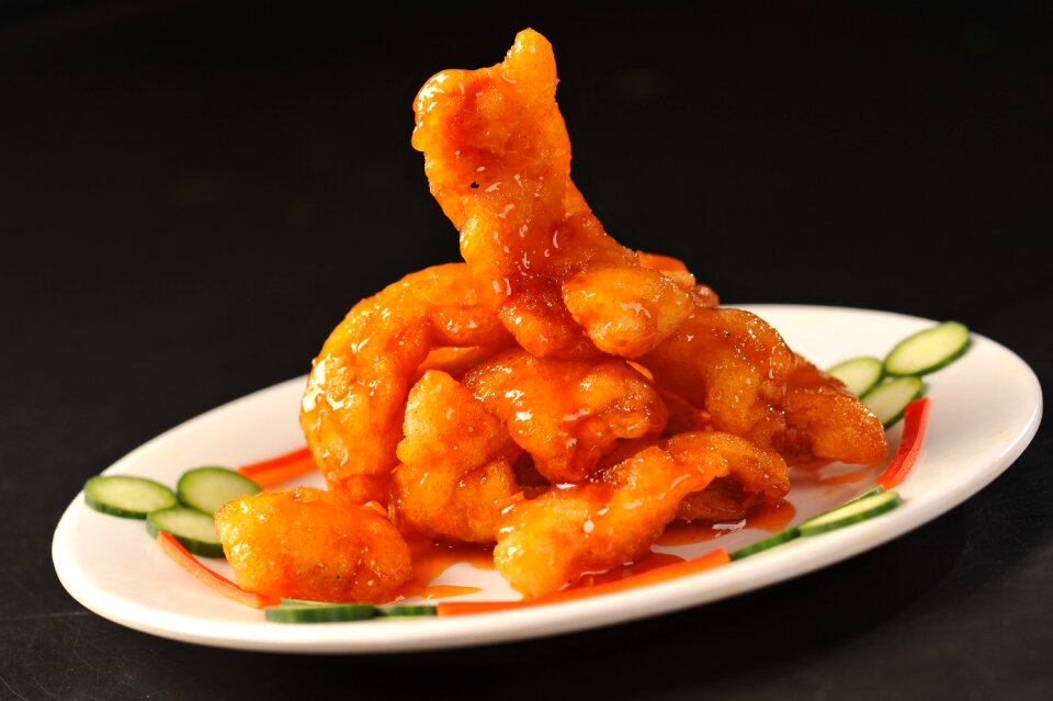 Snack cucumber slices deep-fried