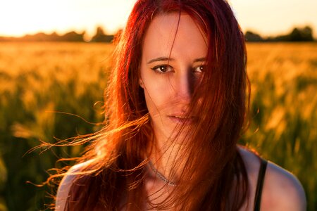 Brunette nature portrait
