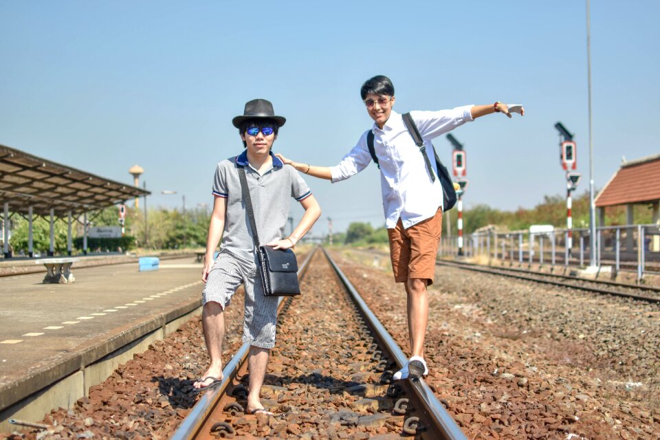 Travel tourists the train station