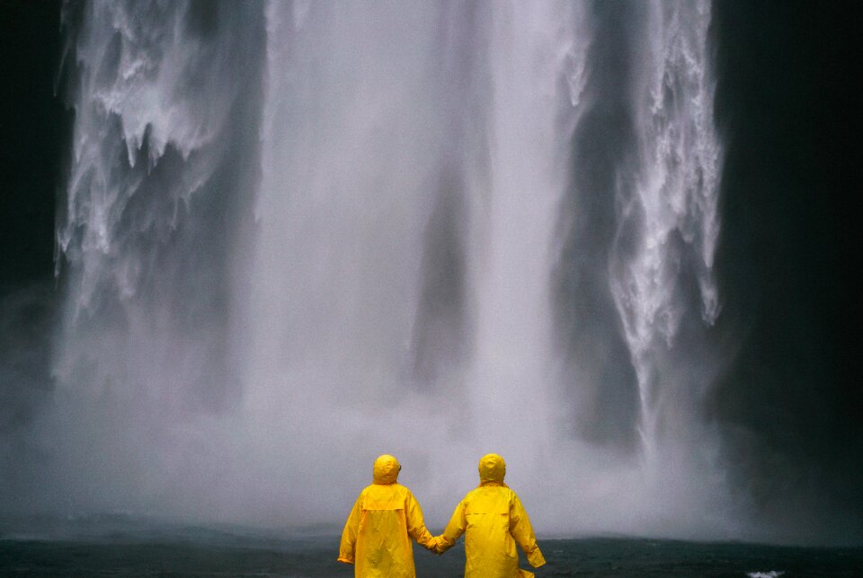 Raincoat selective color water