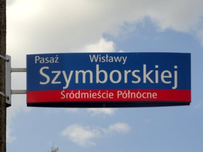 2019_Warszawa_Pasaż_Szymborskiej,_tabliczka