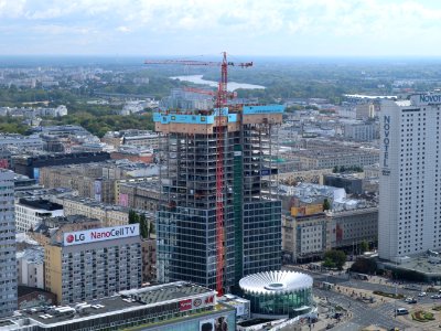 2019_Warszawa_widok_z_PKiN_na_Widok_Towers