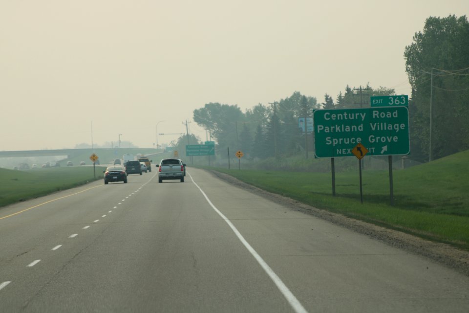 2019-05-30_Yellowhead_Highway_approaching_Century_Road_exit_(exit_363)_9532