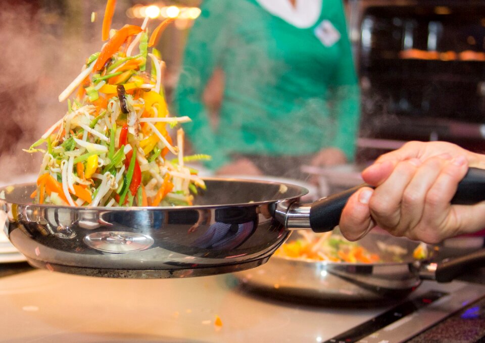 Pan vegetables cook