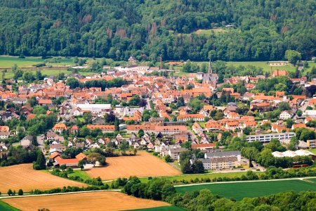 2019-05-24_Panorama_Plesseturm,_Stadtkern_von_Wanfried,_Deutschland,_Christoph_Braun