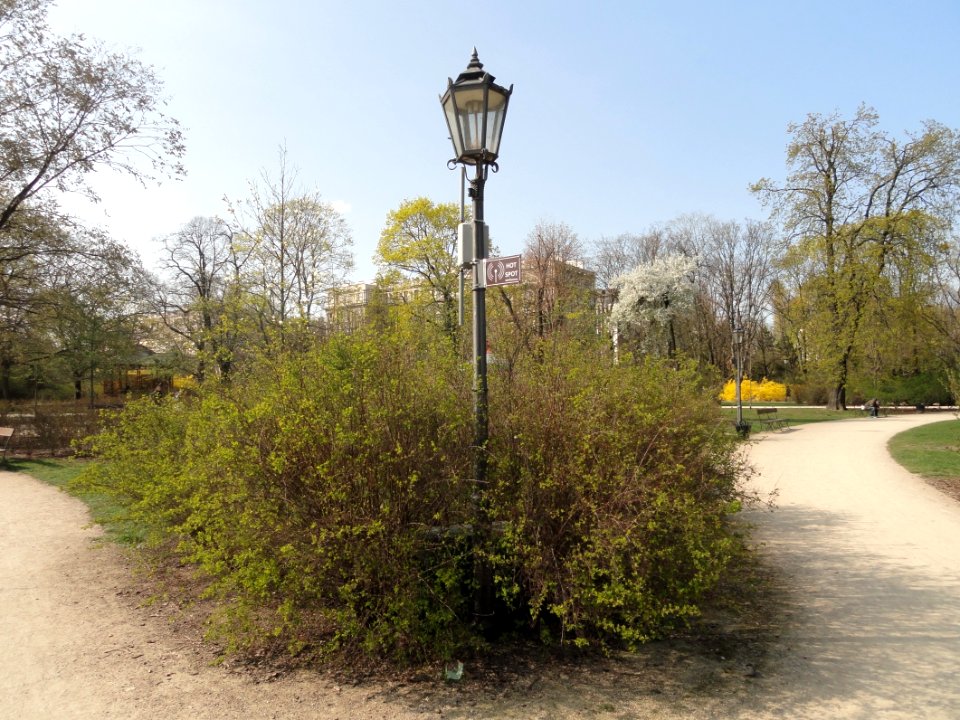 2019_Warszawa_Ogród_Krasińskich,_latarnia_z_hotspotem,_1