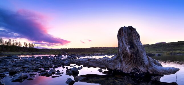 Wallpaper river cloud