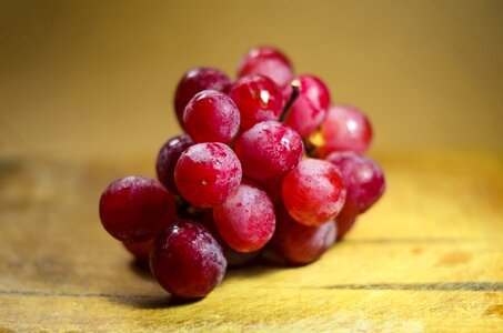Red grapes bunch brown healthy