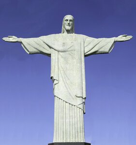 Rio de janeiro 30 meter high statue cristo redentor photo