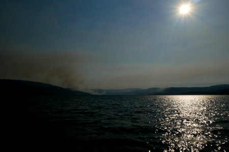 2018_Mount_Okanagan_and_Mount_Eneas_Forest_Fires_in_Late_Afternoon photo