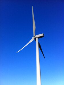 Wind turbine blue sky renewable energy