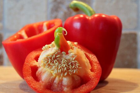 Food healthy red pepper photo