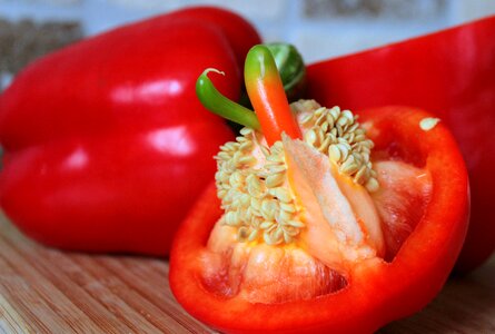 Food healthy red pepper photo