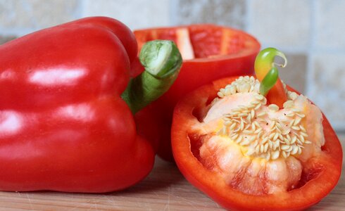 Food healthy red pepper photo