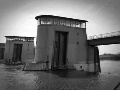 River energy generation dam photo