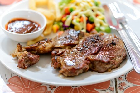 Grilled meat food photo