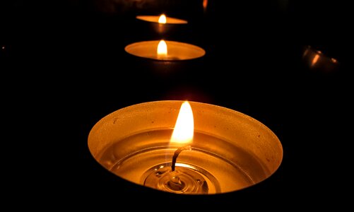 Candlelight romantic black candle photo