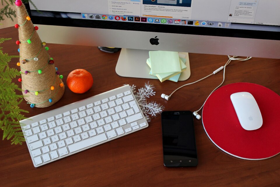 Office computer christmas