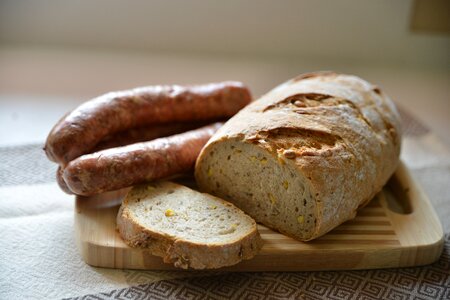 Regional products traditional food country bread photo