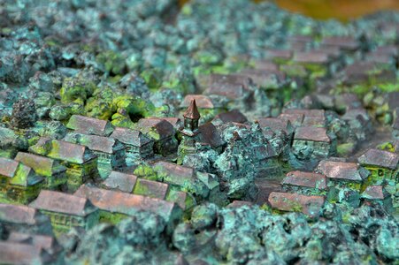 Village world heritage site bronze