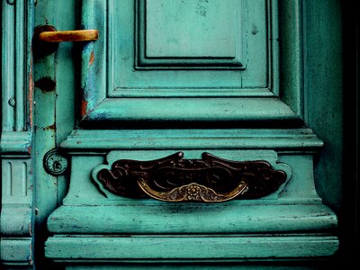 Lock rusty ornaments bronze urban decrepitude