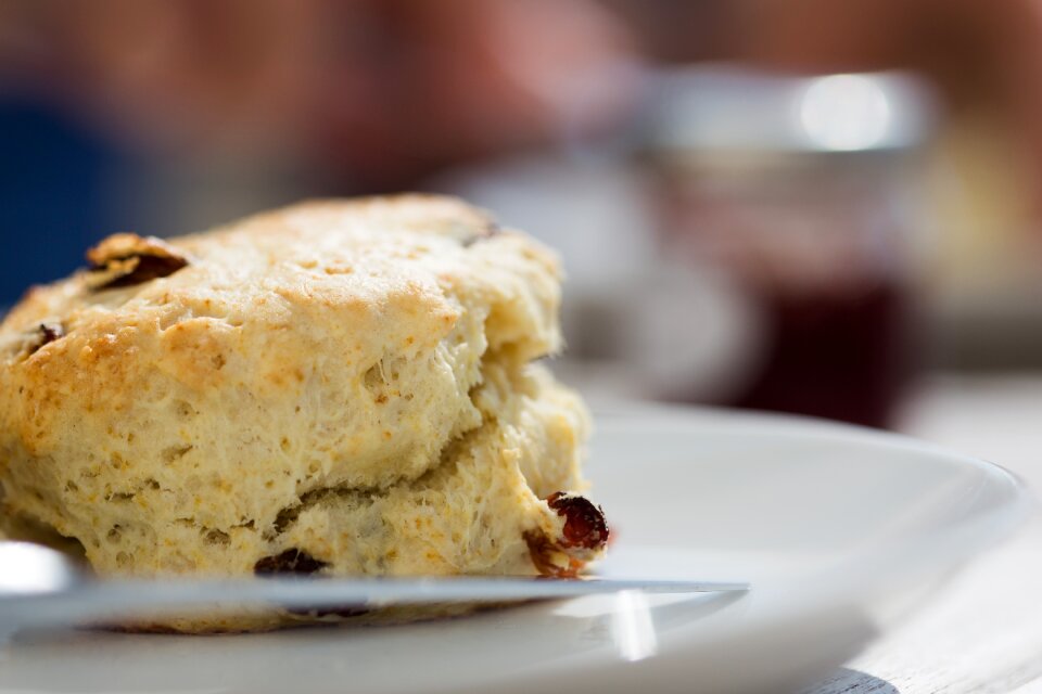 Homemade currants scone