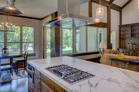 Stove top island kitchen