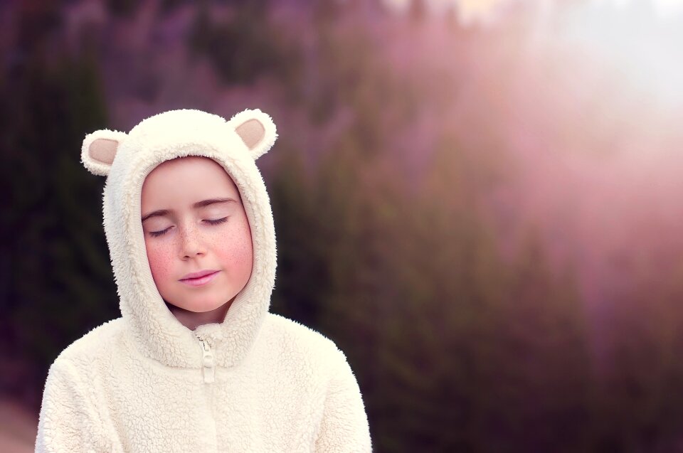Girl bear suit costume