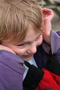 Child girl overwhelmed
