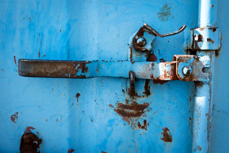 Door handle rusted door knob photo