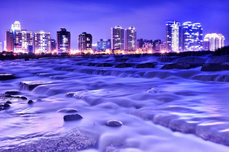 Long exposure river flow