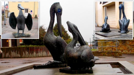 2015_Pesterwitz_Pelikanbrunnen_vor_dem_Gutshof
