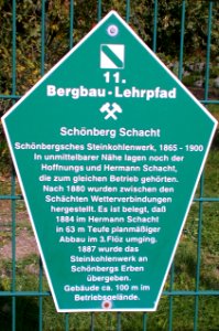2015_Wurgwitz_Tafel_11_Bergbaulehrpfad_Schönberger_Schacht