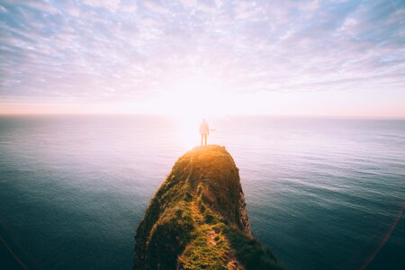 Nature ocean person