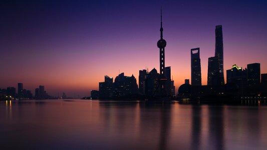Shanghai huangpu river sunrise