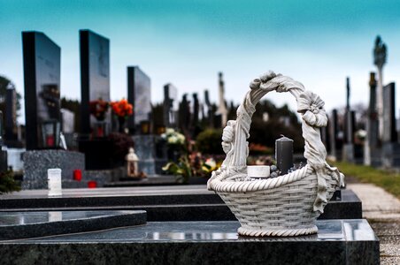 Christianity mourning tombstone