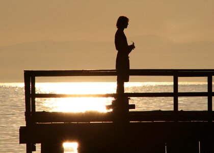 Sunset silhouette summer