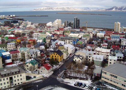 Iceland downtown cityscape photo
