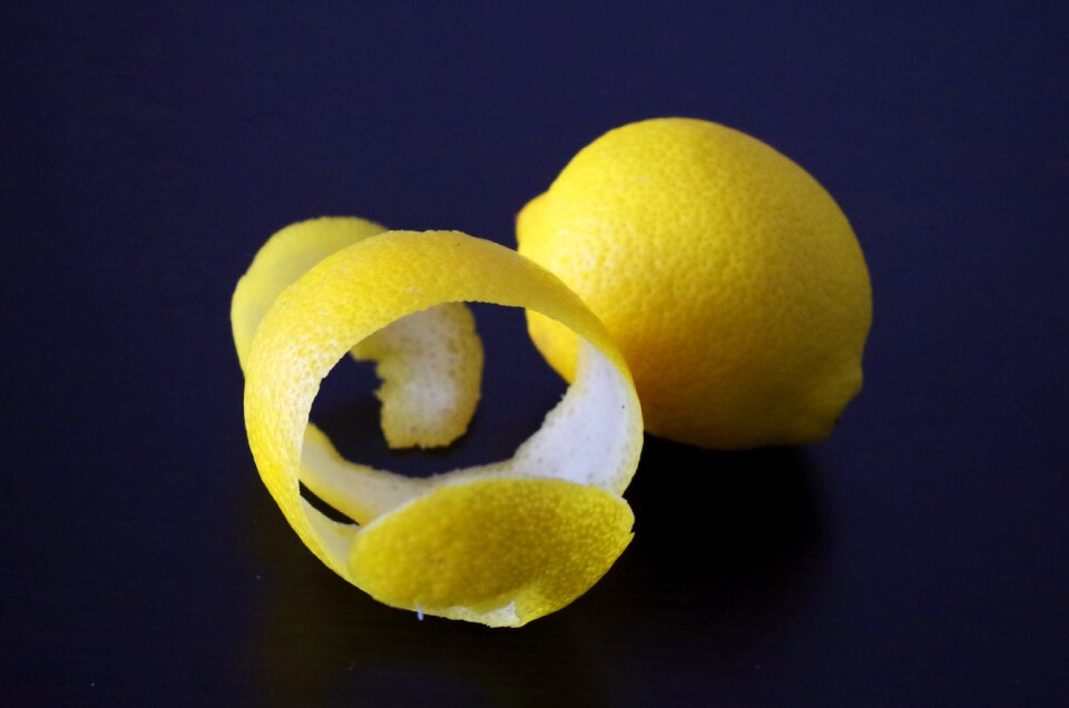 Lemon lemon peel peeled citrus