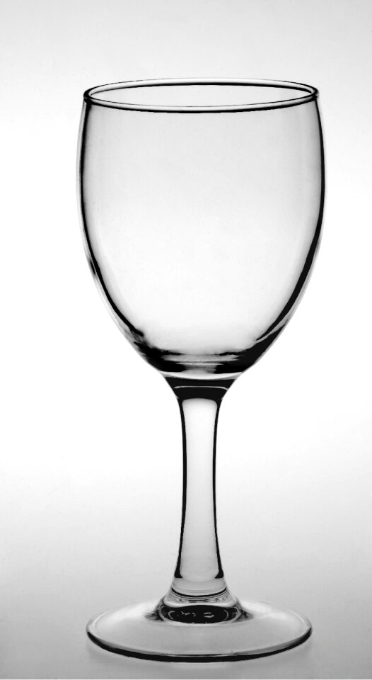 Black lines goblet red wine glass photo