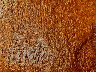 3rd-century_BCE_Jonnagiri_Erragudi_Yerragudi_Asoka_rock_edict_inscription,_Andhra_Pradesh_India_-_06